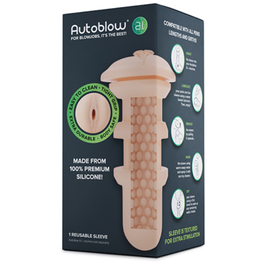 Autoblow - A.I. Machine Silicone Sleeve Vagina Light Male Sextoys
